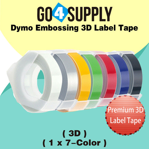 Compatible DYMO 3/8 Inch 3D Plastic Self-Adhesive Labels for Dymo Embossing Label (Clear)