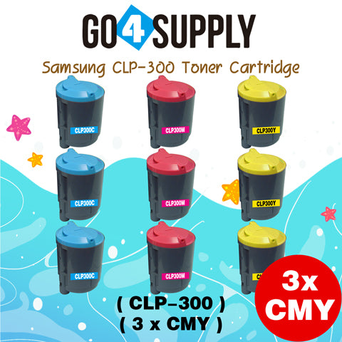 Compatible Combo Set Samsung CLP 300 CLP-K300A CLP-C300A CLP-M300A CLP-Y300A to use with SAMSUNG CLP-300 CLP-300N CLX-2160 CLX-2160N CLX-3160 CLX-3160FN Printers