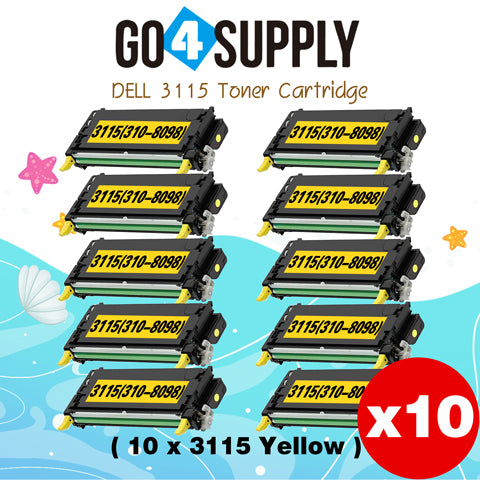 Compatible Yellow Dell 3115 Toner Cartridge Replacement for 310-8094 Used for Dell 3110cn, 3115cn, 3110, 3115 Printers