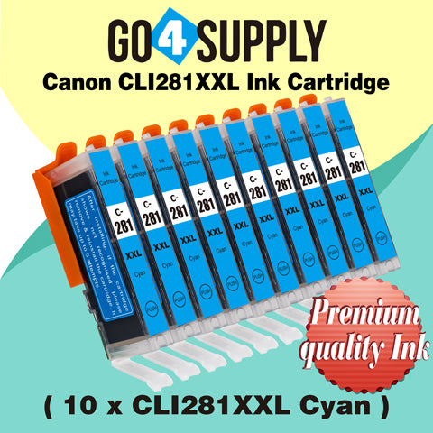 Compatible Cyan Canon CLI281 CLI281XXL CLI-281XXL Ink Cartridge CLI281XL CLI-281XL Used for PIXMA TS702/TR7520/TR8520/TR8620/TS6120/TS6220/TS6320/TS8120/TS8220/TS8320/TS9120/TS9520/TS9521C Printers
