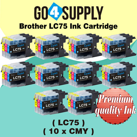Compatible 3-Color Combo Brother 75xl LC75 LC75XL Ink Cartridge Used for MFC-J432W/J430W/J6910DW/J6710DW/J5910DW/J6510DW/J435W/J835DW/J280W/J425W; DCP-J525N/J540N/J740N/J925N/J525W/J725DW/J925DW/J940N-B/J940N-W Printer