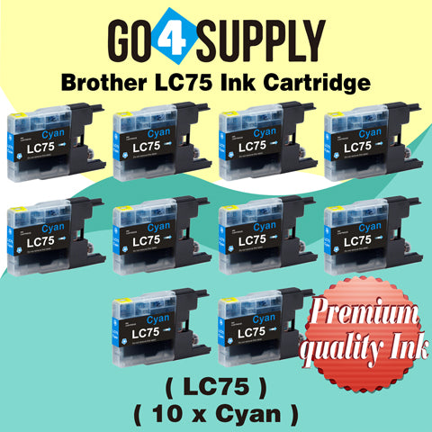 Compatible Cyan Brother 75xl LC75 LC75XL Ink Cartridge Used for MFC-J6910CDW/J6710CDW/J5910CDW/J825N/J955DN/J955DWN/J705D/J705DW/J710D/J710DW/J810DN/J810DWN/J825DW/J840N/J625DW/J860DN/J860DWN/J960DN-B/J960DN-W/J960DWN-B/J960DWN-W Printer