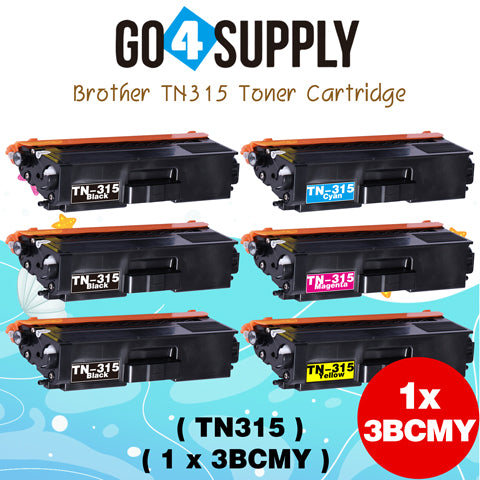 Compatible Combo Set Brother TN-315 TN315 (BCMY) Toner Cartridge Used for Brother HL-4140CN HL-4150CDN HL-4570CDWT HL-4570CDW MFC-9460CDN MFC-9560CDW DCP-9055CDN DCP-9270CDN Printers