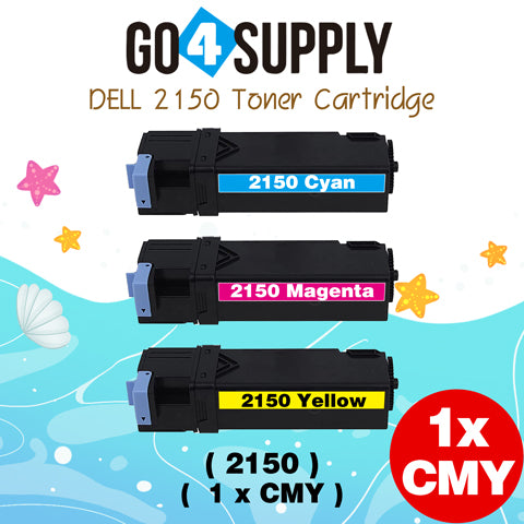 Compatible Dell 2150 Cyan 331-0716 Toner Cartridge Replacement for 2150cn 2150cdn 2155cn 2155cdn 2155 Printer