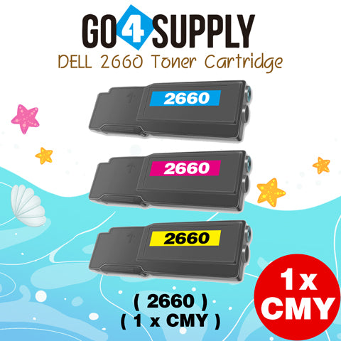 Compatible Dell 2660 Black 593-BBBU 67H2T Toner Cartridge Replacement for C2660dn C2665dnf Printer