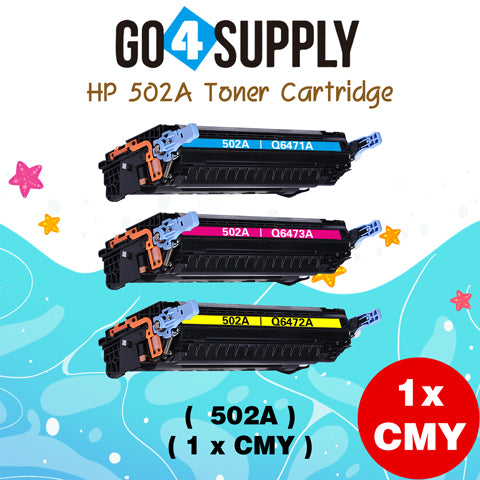Compatible HP Cyan Q6471A 502A Q6470A Toner Cartridge to use for HP Color Laserjet CP3505 3505n 3505dn 3600 3600n 3600dtn 3800 Printers
