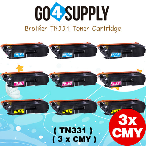 Compatible Brother Set Combo TN331 TN-331 (BCMY) Toner Cartridge Used for HL8250CDN/L8350CDW/L8400CDN/L8600CDW/L8850CDW