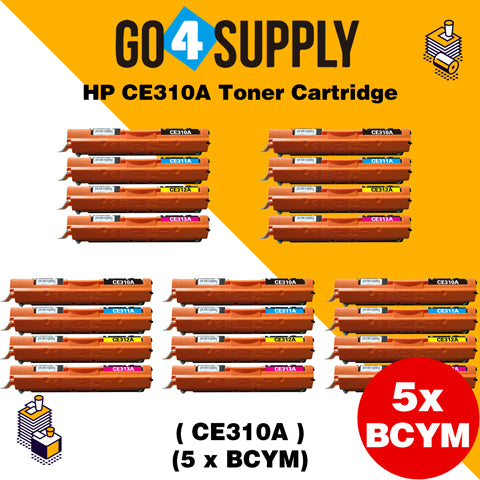 Compatible Set HP 310 CE310A CE311A CE312A CE313A Toner Cartridge Used for HP Laserjet Pro CP1020/ 1021/ 1022/ 1023/ 1025; CP 1026/ 1027/ 1028nw; 100 M175a/b/c/nw/p/q/R; 200 color MFP M275nw/s/t/u Printer