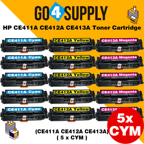 Compatible 3-Color Combo HP CE411A CE412A CE413A Toner Cartridge Used for HP Laserjet Enterprise 300 color M351/ MFP M375nw; 400 color M451nw/M451dn/M451dw/ MFP M475dn/M475dw Printer