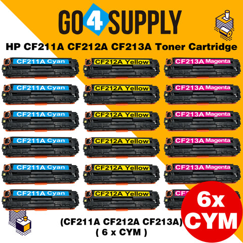 Compatible 3-Color Combo HP CF210A Toner Cartridge Used for HP LaserJet Pro 200 color M251n/ 251nw/ 251MFP/ M276n/nw Printer