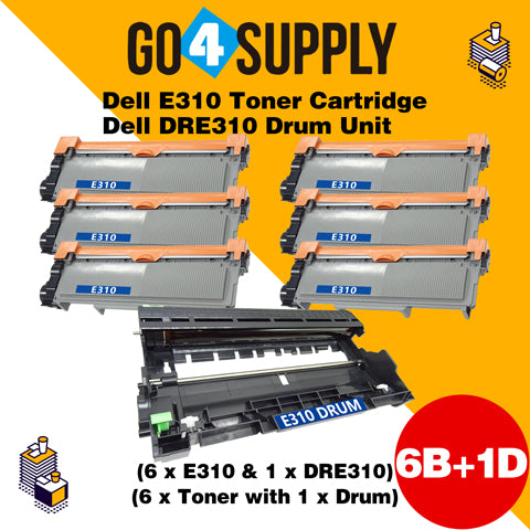 Compatible Kits Combo Dell E310 Toner Unit with DRE310 Drum Unit Used for Dell310, Dell 513, Dell 514 Printer