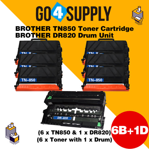 Compatible Kits Combo Brother TN850 TN-850 Toner Unit with DR820 DR-820 Drum Unit Used for MFC-L5700DW/L5800DW/L5850DW/L5900DW/L6700DW/L6750DW/L6800DW/L6900DW Printer