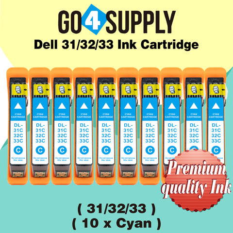 Compatible Dell Standard Capacity Cyan Ink Cartridge (Series 31) for Dell V525w V725w All-in-One Wireless Inkjet Printers