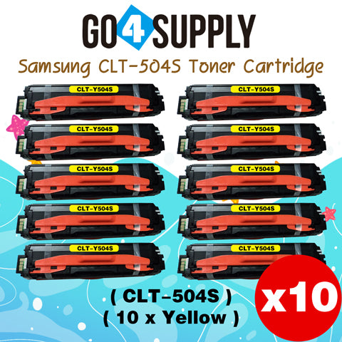 Compatible SAMSUNG CLT504S CLT-504S Toner Cartridge to use for SAMSUNG SL-C1810W SL-C1860FW CLX-4195N CLX-4195FN CLX-4195FW CLP-415N CLP-415NW Printers (Yellow)