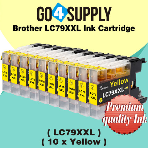 Compatible Brother Yellow LC79XXL LC-79 XXL Ink Cartridge Used for Brother MFC-J6510DW, MFC-J6710DW, MFC-J6910DW, MFC-J5910CDW, MFC-J6710CDW, MFC-J6910CDW, MFC-J5910DW Printers