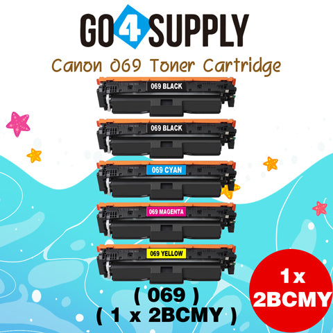 Compatible Canon 069 (Combo Set) Toner Cartridge Used in Canon Color imageCLASS MF753Cdw MF751Cdw LBP674Cdw Printers