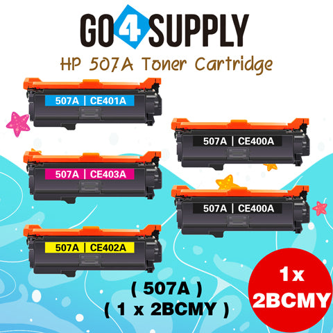 Compatible Combo Set HP 507A CE400A CE401A CE402A CE403A to use for HP LaserJet Enterprise 500 color M551, HP LaserJet Enterprise 500 color MFP M575, HP LaserJet Pro 500 color MFP M570 Series Printer