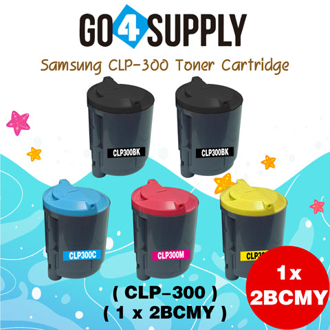 Compatible Combo Set Samsung CLP 300 CLP-K300A CLP-C300A CLP-M300A CLP-Y300A to use with SAMSUNG CLP-300 CLP-300N CLX-2160 CLX-2160N CLX-3160 CLX-3160FN Printers