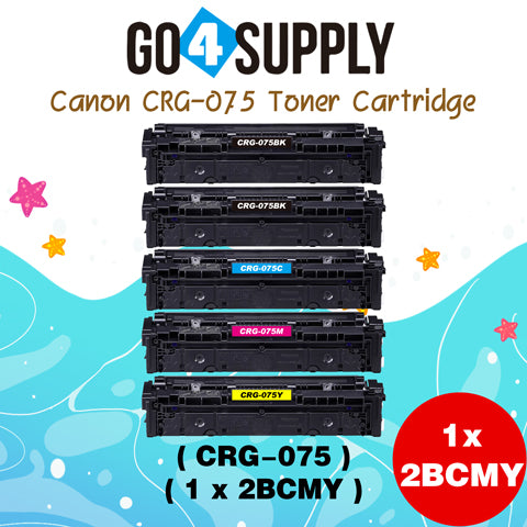 Compatible BCMY SET Canon 075 Toner Cartridge Used for imageCLASS LBP646Cdw / LBP647Cdw / MF662Cdw / MF663Cdw / MF665Cdw
