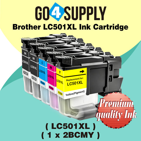 Brother LC501XL Compatible Ink Cartridge - 1x2BCMY-LC501XL | MFC-J1260DW, MFC-J1360DW, MFC-J1410DW, DCP-J100, DCP-J105, MFC-J200