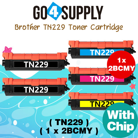 Compatible Combo Set Brother TN-229 TN229 Toner Cartridge Used in Brother HL-L3220cdw L3280cdw L3295cdw L3300cdw 8245cdw MFC-L3720cdw L3765cdw L3780cdw L8395cdw Printers