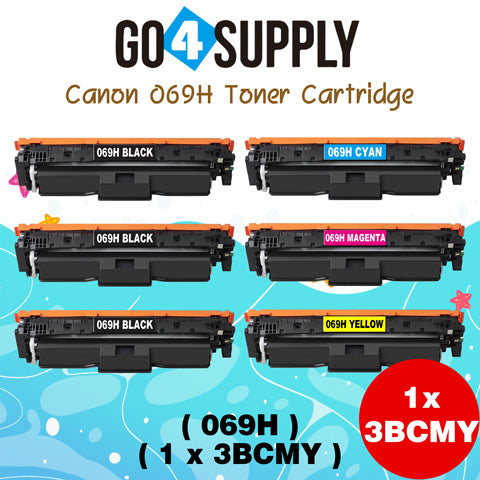 Compatible Combo Set Canon 069H Toner Cartridge Used in Canon Color imageCLASS MF753Cdw MF751Cdw LBP674Cdw Printers