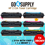Compatible Combo Set HP 215A CF215A to used with HP Color Laserjet Pro M155, HP Color Laserjet Pro MFP M182, M183 Series W2310A W2311A W2312A W2313A Printer (1B,1C,1M,1Y, WITH CHIP)