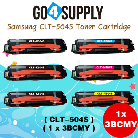 Compatible Combo Set Samsung CLT-504S CLT504S CLT-K504S CLT-C504S CLT-M504S CLT-Y504S to use with SAMSUNG SL-C1810W SL-C1860FW CLX-4195N CLX-4195FN CLX-4195FW CLP-415N CLP-415NW Printers