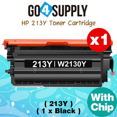 Compatible HP 213Y W2130Y Black Toner Cartridge Used for HP LaserJet Enterprise 5700dn/6700dn/6701dn, Color LaserJet EnterpriseVFP 5800f/5800dn/6800dn, Color LaserJet Enterprise Flow MFP5800zf/6800zf/6800zfsw/6800zfw Printers