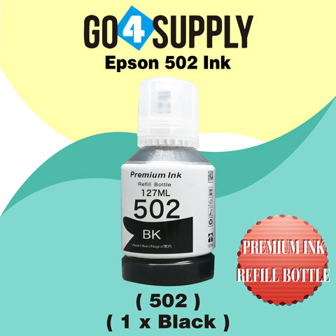 Compatible 502 Black Ink Refill Bottles for ET-2750 ET2760 ET-2803 ET-3750 ET-4750 ET-3760 ET-4760 ET-2850 ET-4800 ET-3700 ET-3710 ET-15000 ET-2800 ST-4000 Printer
