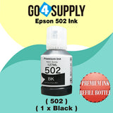 Compatible 502 Black Ink Refill Bottles for ET-2750 ET2760 ET-2803 ET-3750 ET-4750 ET-3760 ET-4760 ET-2850 ET-4800 ET-3700 ET-3710 ET-15000 ET-2800 ST-4000 Printer