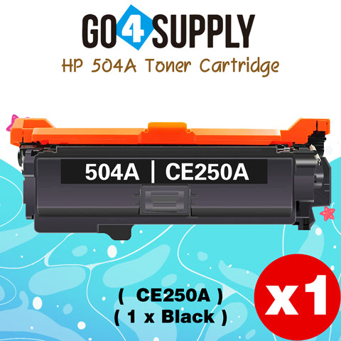 Compatible HP CE251A CE250A 504A Toner Cartridge to work for HP Color LaserJet CM3530 MFP, CM3530fs MFP, CP3525dn, CP3525n, CP3525x Printers (1 Pack, Cyan)
