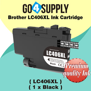 Compatible Brother LC406XL LC-406XL Black Ink Cartridge Replacement for MFC-J4335DW MFC-J4345DW MFC-J4535DW MFC-J5855DW MFC-J5955DW MFC-J6555DW MFC-J6955DW HL-JF1 Printer