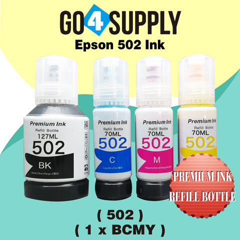 Compatible 502 Cyan Ink Refill Bottles for ET-2750 ET2760 ET-2803 ET-3750 ET-4750 ET-3760 ET-4760 ET-2850 ET-4800 ET-3700 ET-3710 ET-15000 ET-2800 ST-4000 Printer