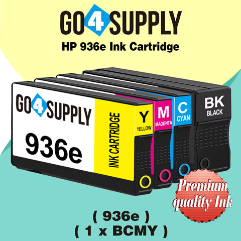 Compatible BCMY SET HP 936e MovMore Ink Cartridge Used for OfficeJet  9120e-Serie/9122e/9125e/9126/9128/9129e/9130e-Serie/9132e/9110/9110b/9120b/9130/9130b/9130e/9133/9135e/9720e/9730e