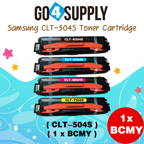 Compatible Combo Set Samsung CLT-504S CLT504S CLT-K504S CLT-C504S CLT-M504S CLT-Y504S to use with SAMSUNG SL-C1810W SL-C1860FW CLX-4195N CLX-4195FN CLX-4195FW CLP-415N CLP-415NW Printers