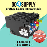 Compatible Brother LC406 LC-406 (BCMY) Set Combo Ink Cartridge Replacement for MFC-J4335DW MFC-J4345DW MFC-J4535DW MFC-J5855DW MFC-J5955DW MFC-J6555DW MFC-J6955DW HL-JF1