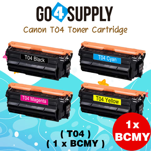 Compatible Canon T04 Set Toner Cartridge Used for Canon C475iF III C475iFZ III DX C477iF C477iFZ C478iF C478iFZ C568iF C568iFZ Printers (BCMY)