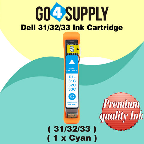 Compatible Dell Standard Capacity Cyan Ink Cartridge (Series 31) for Dell V525w V725w All-in-One Wireless Inkjet Printers