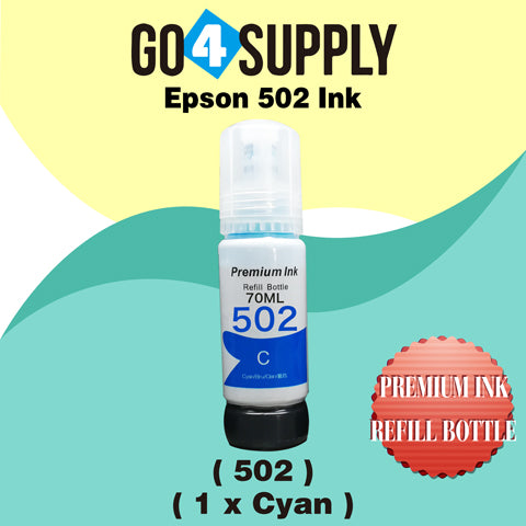 Compatible 502 Yellow Ink Refill Bottles for ET-2750 ET2760 ET-2803 ET-3750 ET-4750 ET-3760 ET-4760 ET-2850 ET-4800 ET-3700 ET-3710 ET-15000 ET-2800 ST-4000 Printer