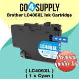 Compatible Brother LC406XL LC-406XL Cyan Ink Cartridge Replacement for MFC-J4335DW MFC-J4345DW MFC-J4535DW MFC-J5855DW MFC-J5955DW MFC-J6555DW MFC-J6955DW HL-JF1 Printer