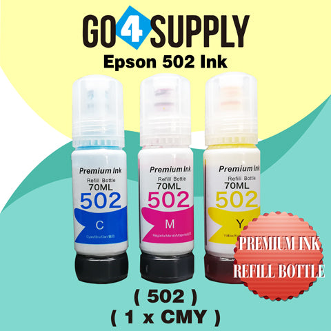 Compatible 502 Black Ink Refill Bottles for ET-2750 ET2760 ET-2803 ET-3750 ET-4750 ET-3760 ET-4760 ET-2850 ET-4800 ET-3700 ET-3710 ET-15000 ET-2800 ST-4000 Printer