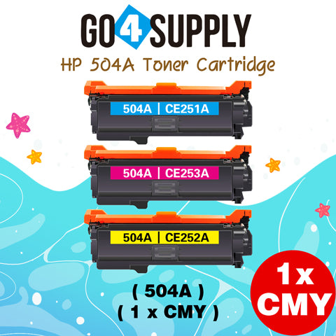 Compatible HP 504A CE250A Black Toner Cartridge to use for HP Color LaserJet CM3530 MFP, CM3530fs MFP, CP3525dn, CP3525n, CP3525x Printer