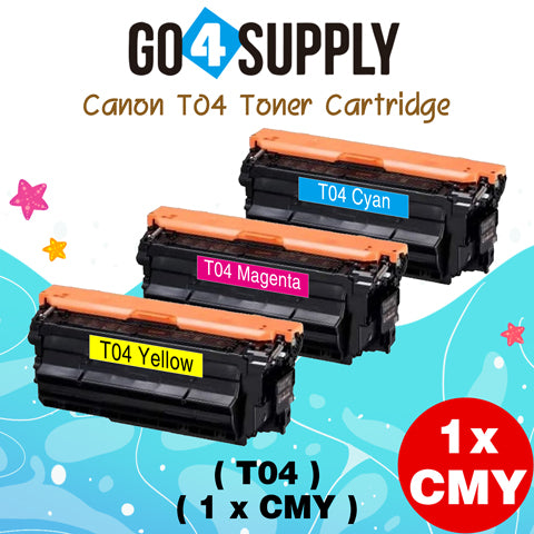 Compatible Canon T04 Set Toner Cartridge Used for Canon C475iF III C475iFZ III DX C477iF C477iFZ C478iF C478iFZ C568iF C568iFZ Printers (BCMY)
