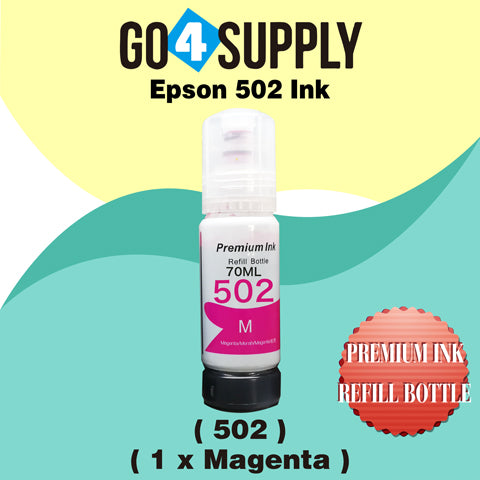 Compatible 502 Cyan Ink Refill Bottles for ET-2750 ET2760 ET-2803 ET-3750 ET-4750 ET-3760 ET-4760 ET-2850 ET-4800 ET-3700 ET-3710 ET-15000 ET-2800 ST-4000 Printer