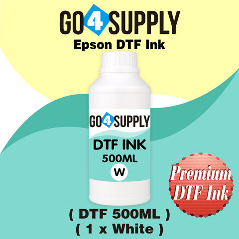 DTF Ink 500ML, DTF Transfer Ink Conversion Kit, Refill for DTF Printers Epson ET-8550, XP-15000, L1800, L805, R1390, R2400, DX7, Heat Transfer Printing Direct to Film(CMYKWh)