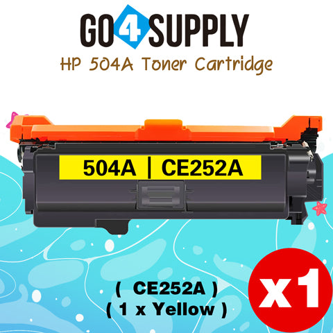 Compatible HP CE251A CE250A 504A Toner Cartridge to work for HP Color LaserJet CM3530 MFP, CM3530fs MFP, CP3525dn, CP3525n, CP3525x Printers (1 Pack, Cyan)