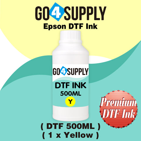 DTF Ink 500ML, DTF Transfer Ink Conversion Kit, Refill for DTF Printers Epson ET-8550, XP-15000, L1800, L805, R1390, R2400, DX7, Heat Transfer Printing Direct to Film(CMYKWh)