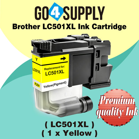 Brother LC501XL Compatible Ink Cartridge - 1xY-LC501XL | MFC-J1260DW, MFC-J1360DW, MFC-J1410DW, DCP-J100, DCP-J105, MFC-J200