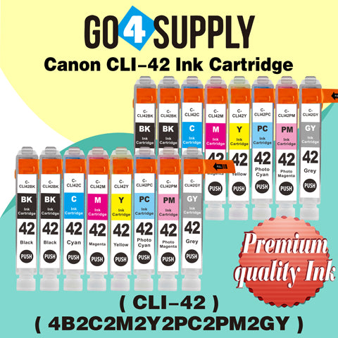 Compatible Combo Set Canon CLI 42 CLI42 CLI-42 Ink Cartridge use with PIXMA Pro-100 Pro 100 Printers